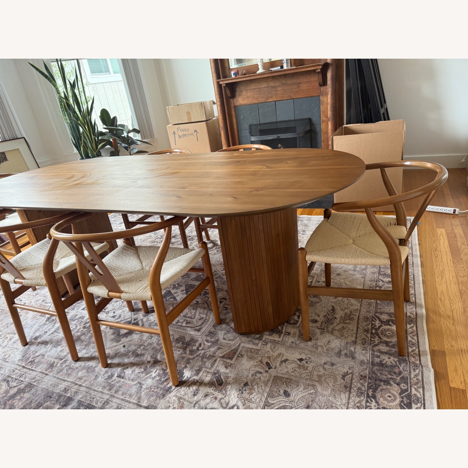 World Market Russo Extra Long Oval Fluted Wood Dining Table - image-2