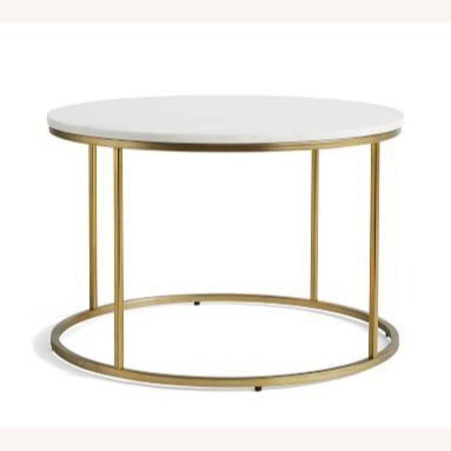 Pottery Barn Delaney 25" Round Marble Coffee Table - image-1