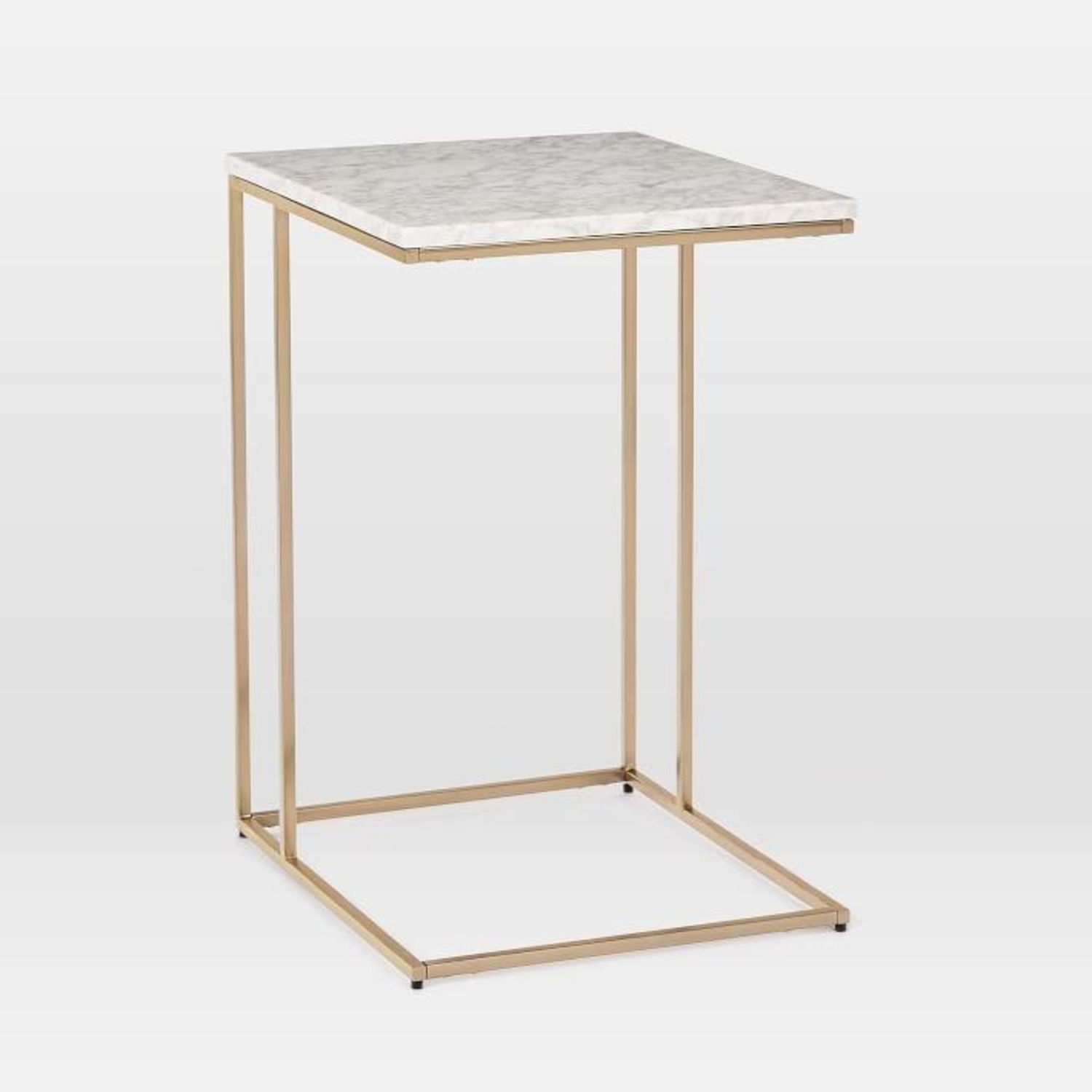 West Elm Streamline Marble C-Side Table - image-1