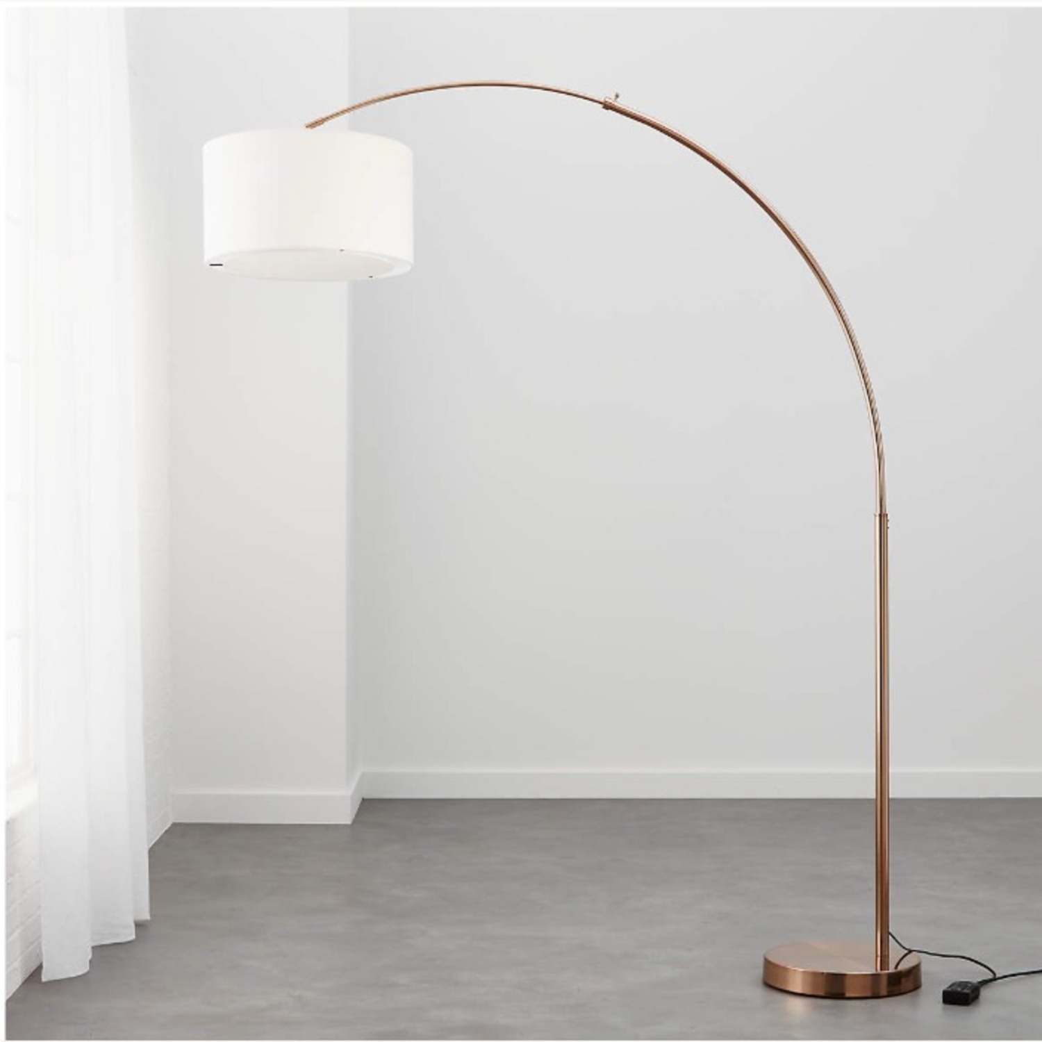 CB2 Big Dipper Arc Brass Floor Lamp - image-1
