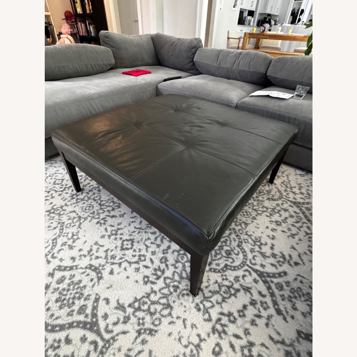 Crate and Barrel Nash Square Ottoman/Coffee Table - image-1