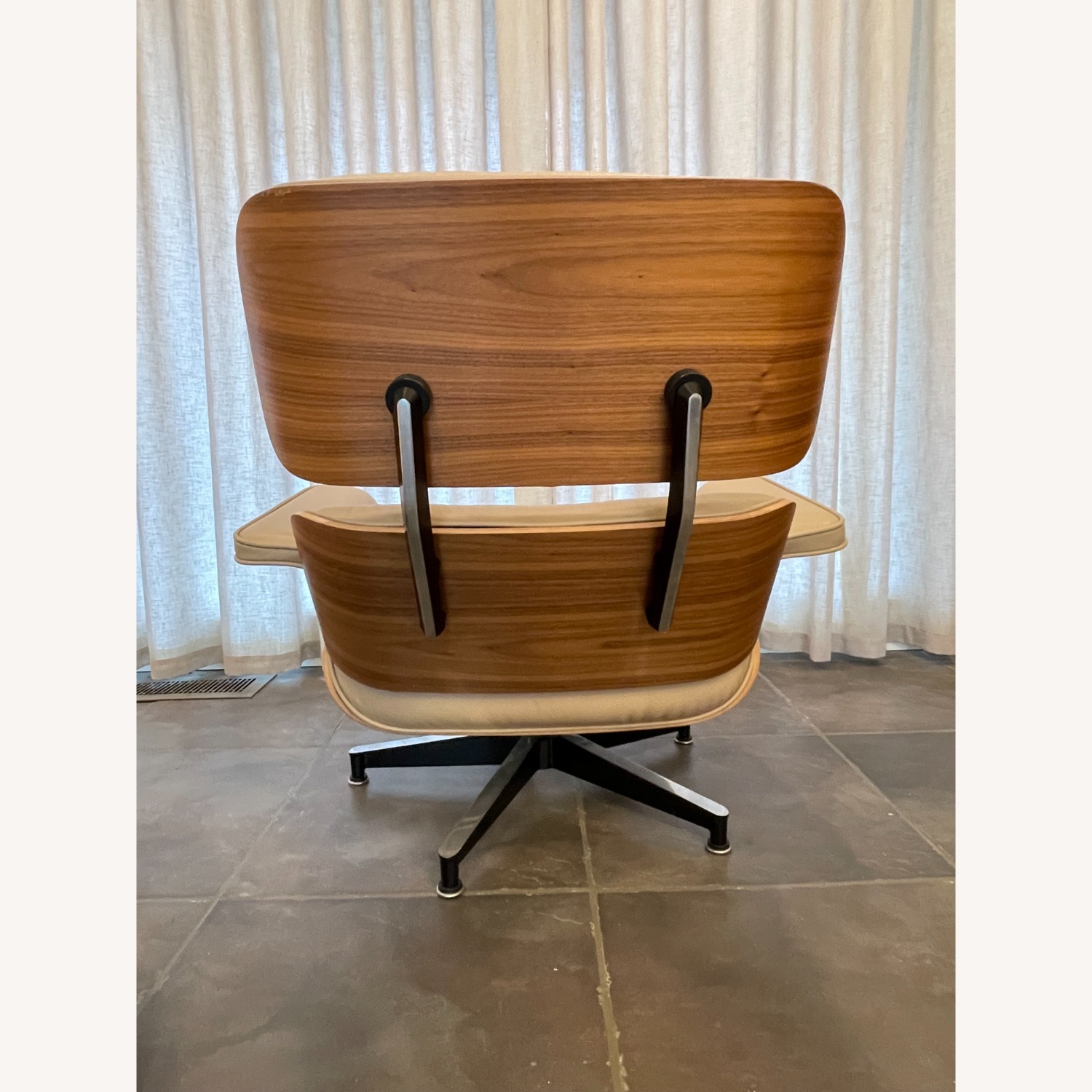 Eames Lounge Chair + Ottoman in Tan Leather - image-2