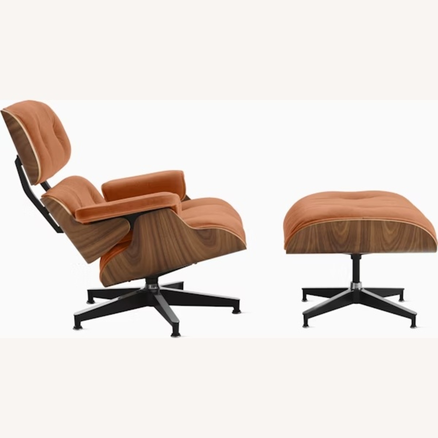 Eames Lounge Chair + Ottoman in Tan Leather - image-10