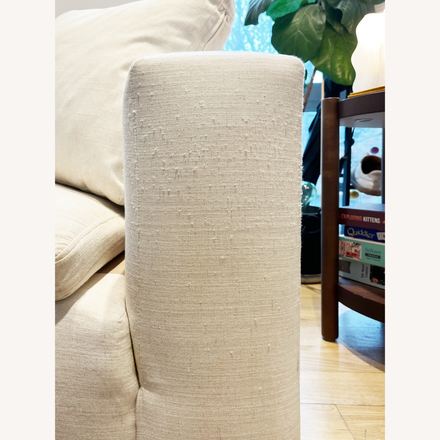 Living Spaces Utopia 96" White Utopia Couch - image-7