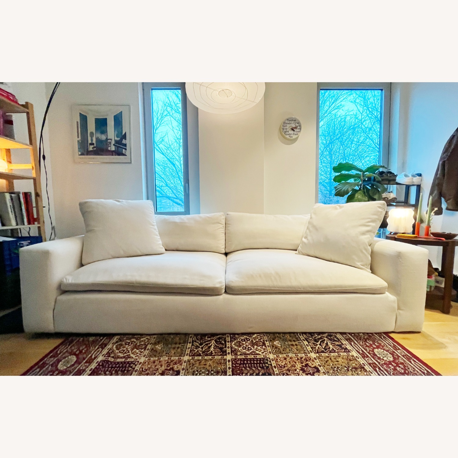 Living Spaces Utopia 96" White Utopia Couch - image-2