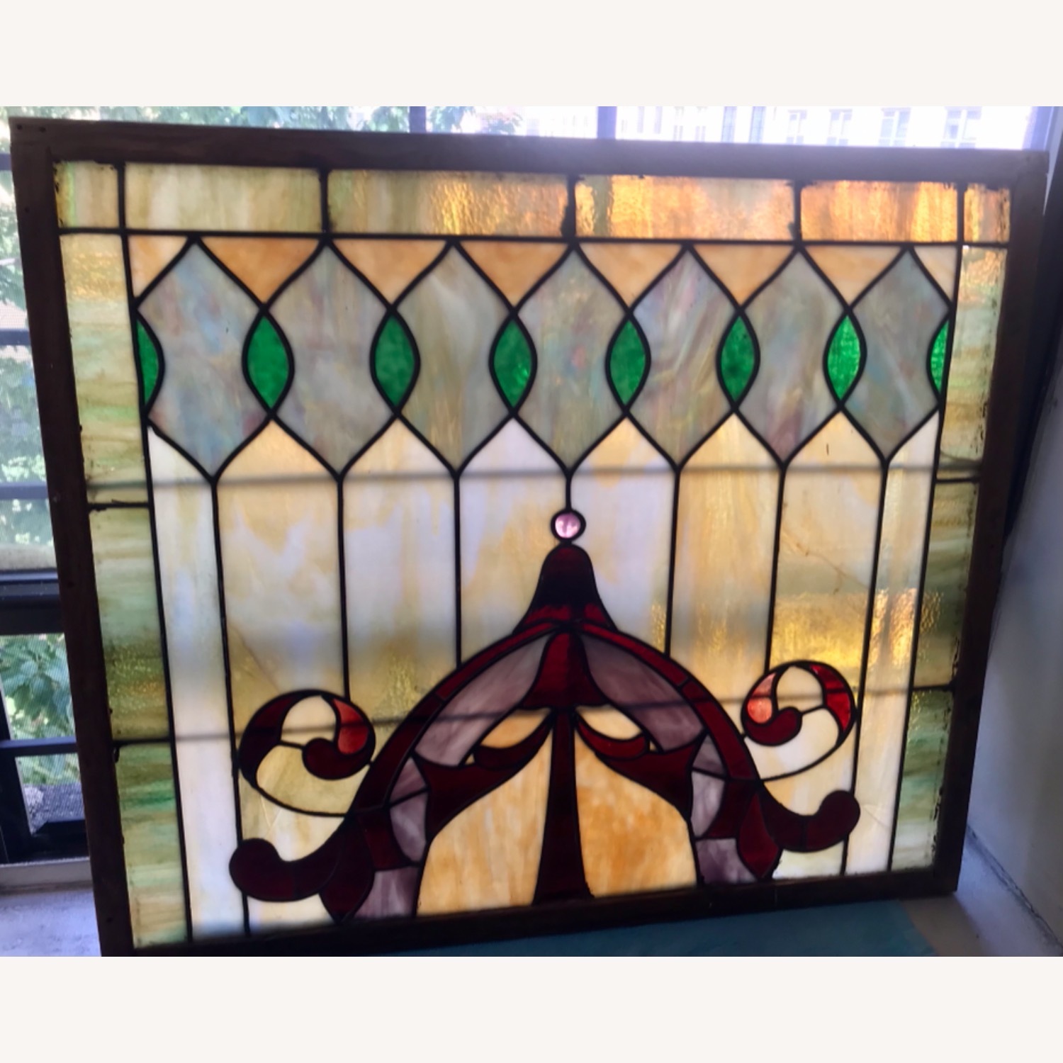 Stunning Lead Stained Glass Window - image-1