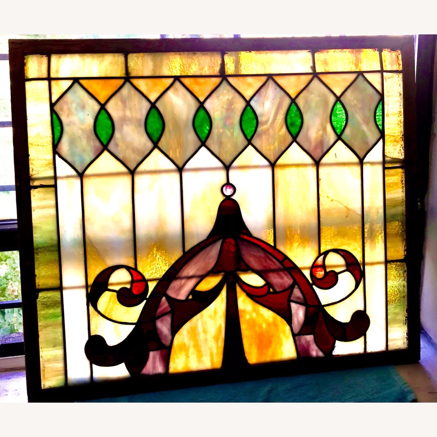 Stunning Lead Stained Glass Window - image-4