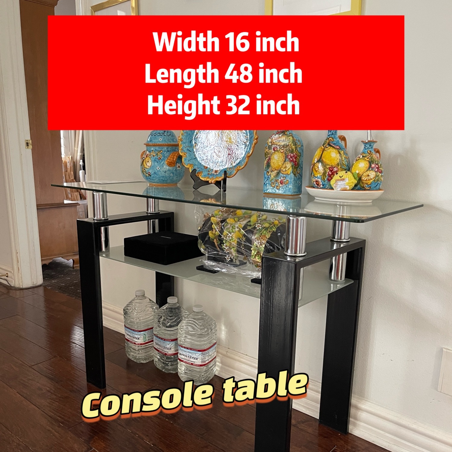 Glass Console Table for Entryway  - image-4