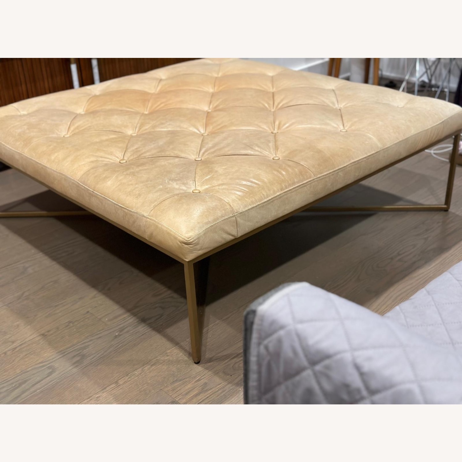 Article Tablet 47" Leather Ottoman - image-6