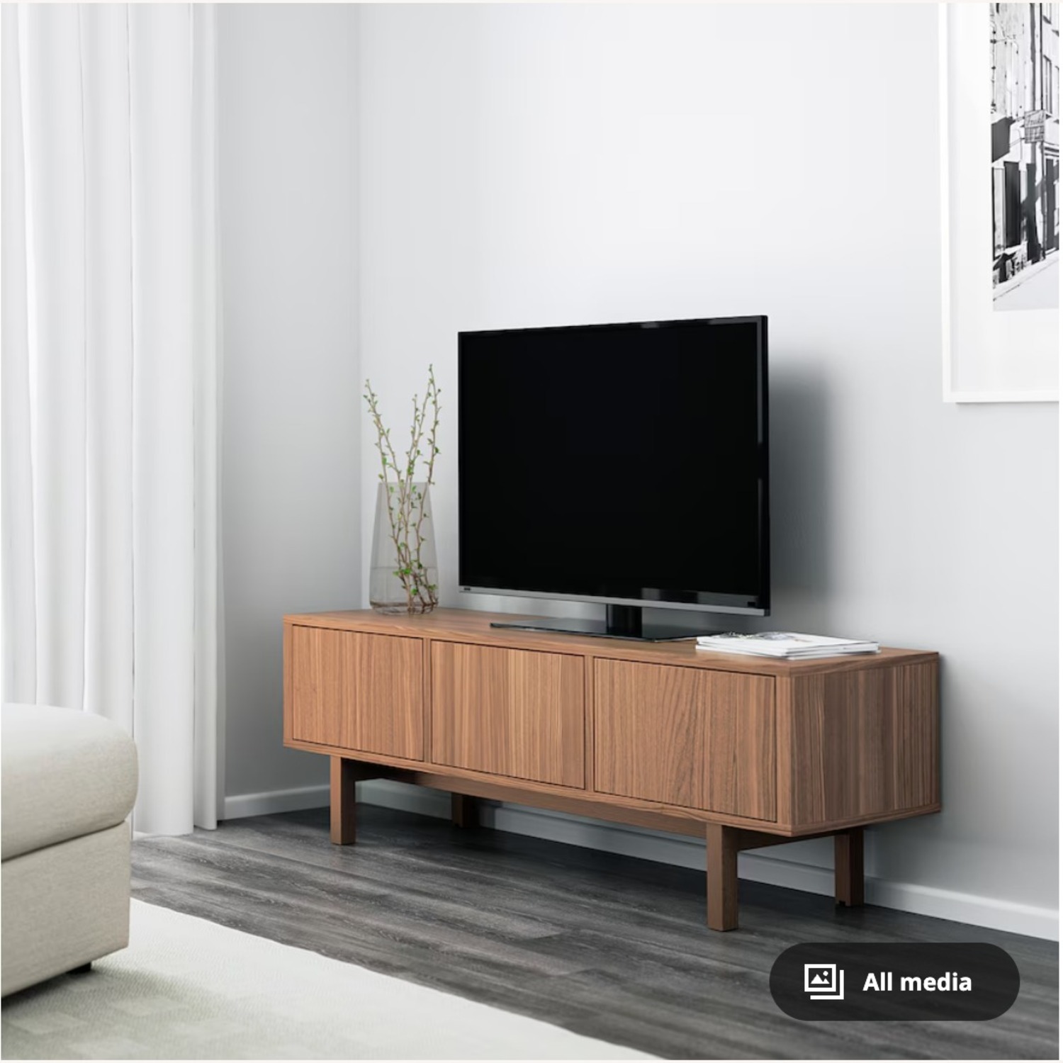 IKEA STOCKHOLM TV Unit, Walnut Veneer - image-1