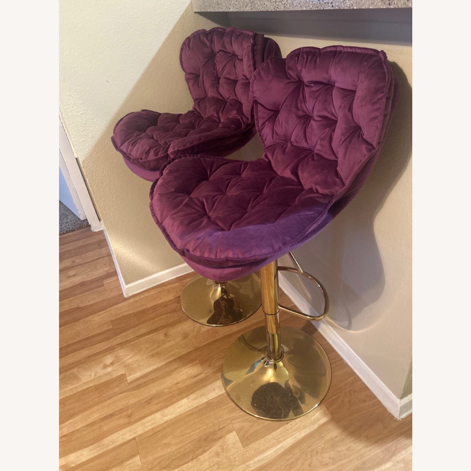 Purple and Gold Bar Stools  - image-2