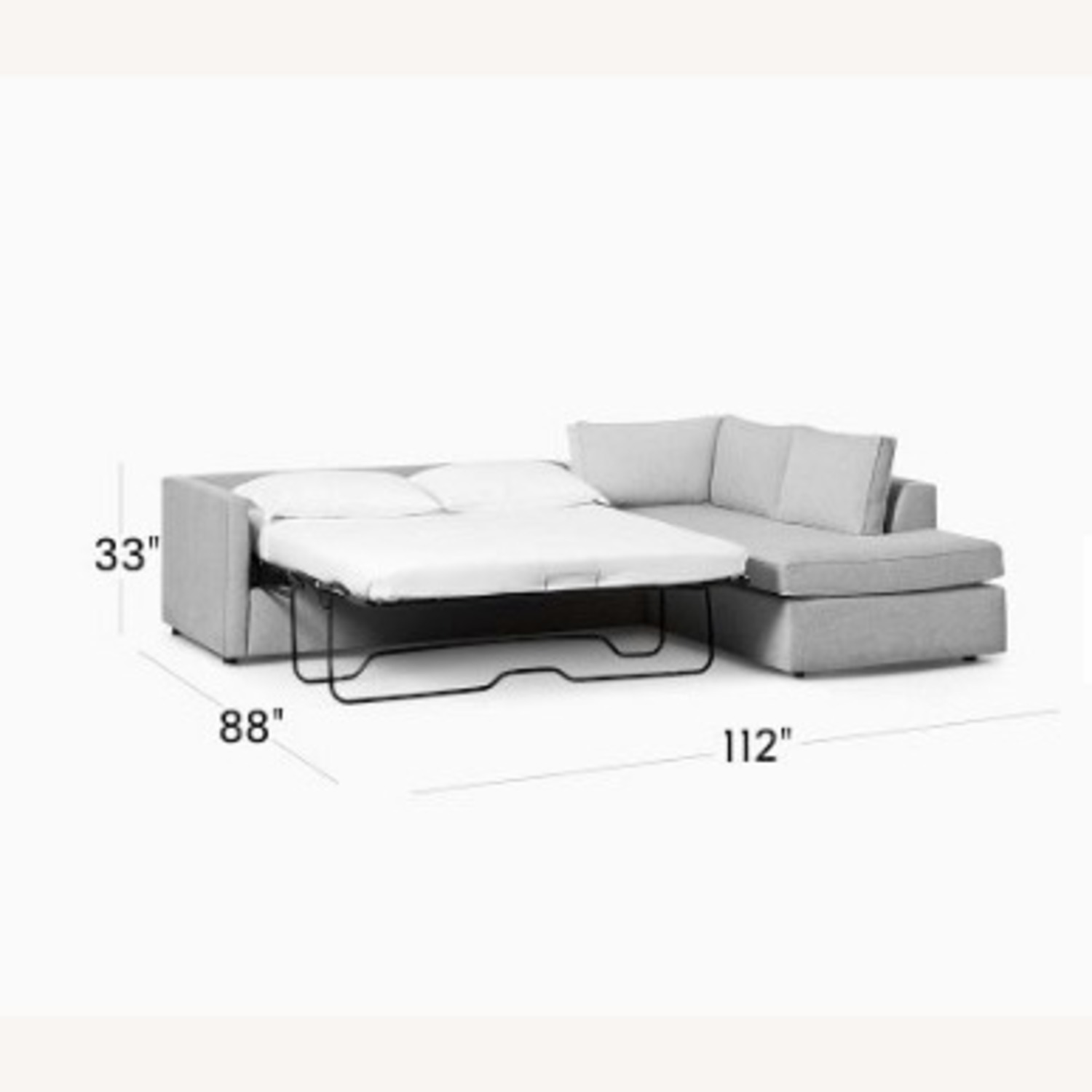 West Elm Harris Sleeper Sectional - image-2