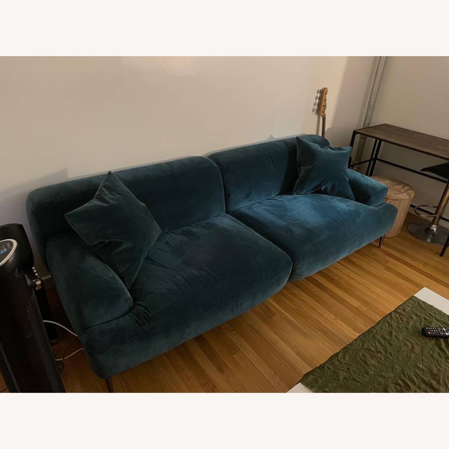 Article Abisko 91" Velvet Sofa - Plush Pacific Blue - image-2