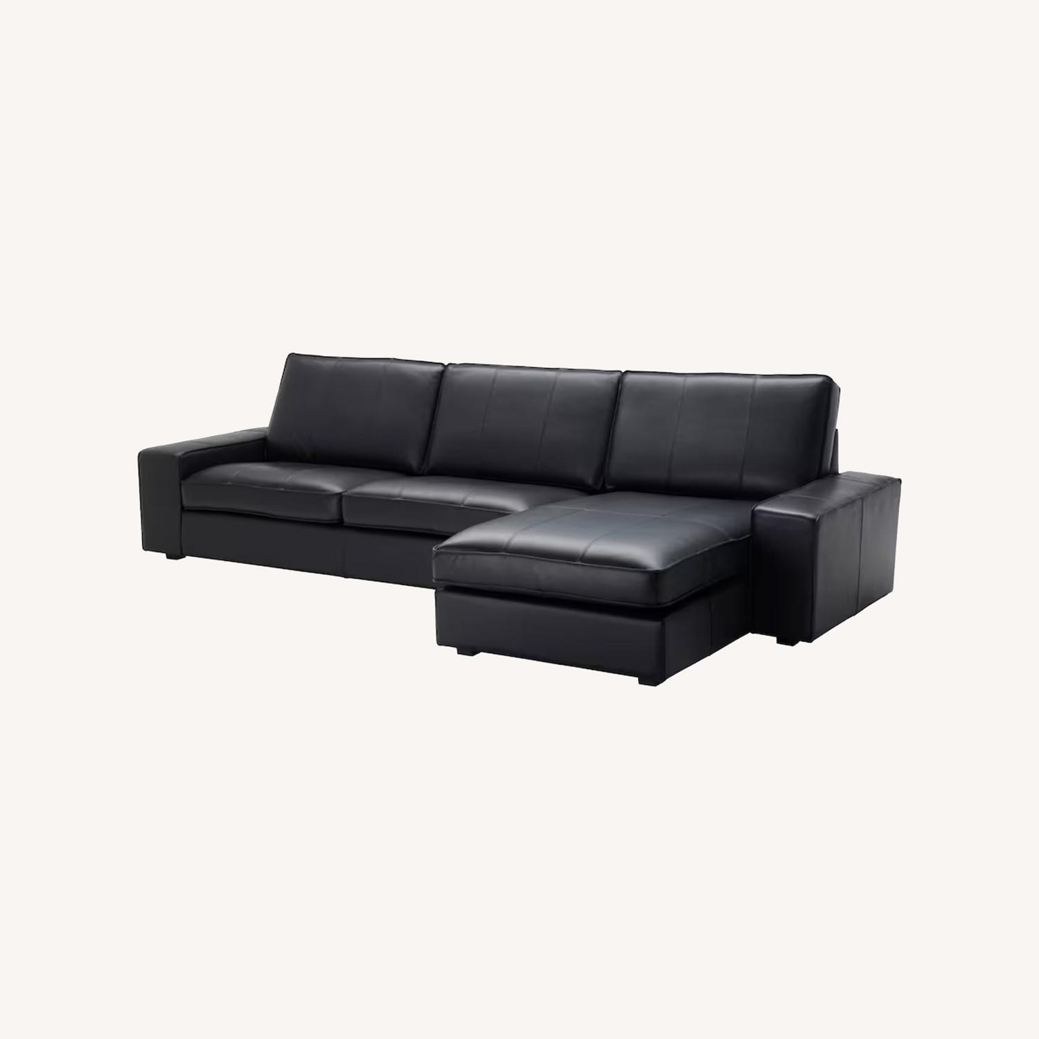 IKEA KIVIK Sectional Leather 4 Seater Sofa - image-0