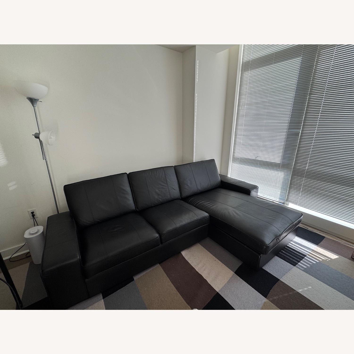 IKEA KIVIK Sectional Leather 4 Seater Sofa - image-1