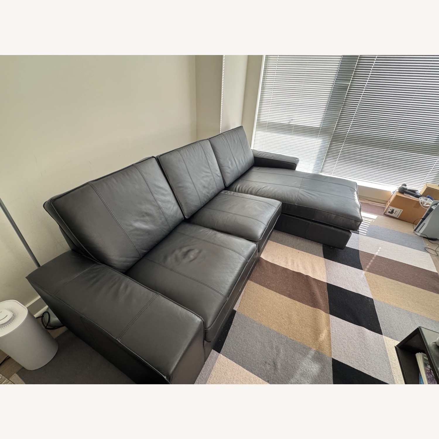 IKEA KIVIK Sectional Leather 4 Seater Sofa - image-3