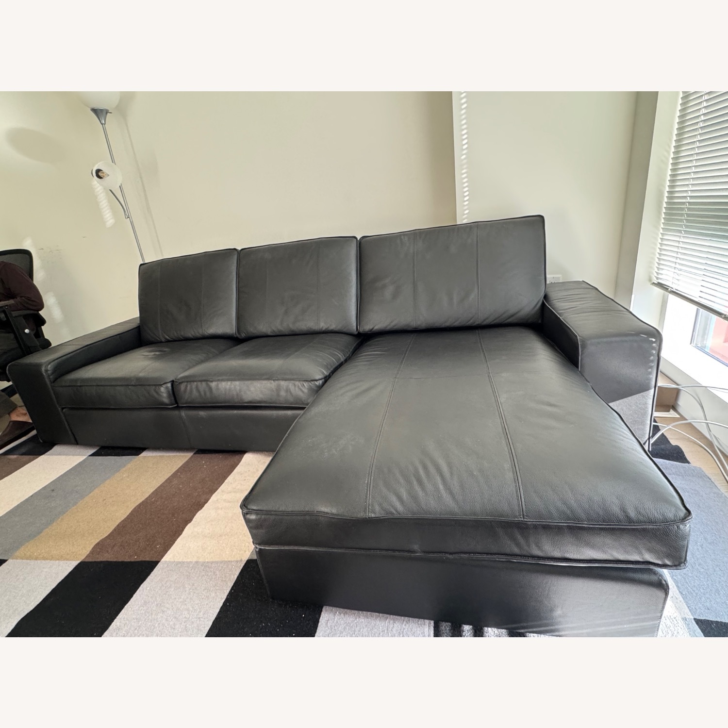 IKEA KIVIK Sectional Leather 4 Seater Sofa - image-4