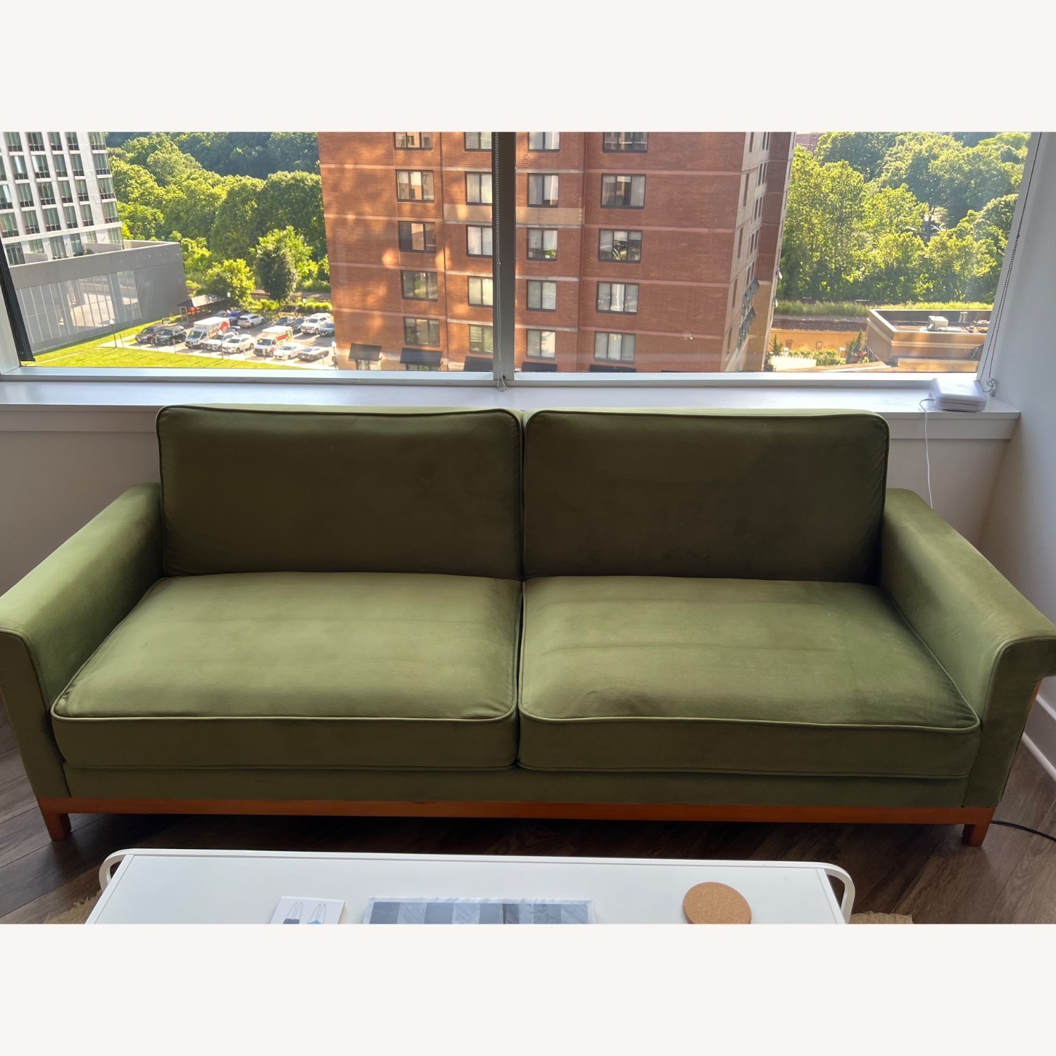 Velvet Sleeper Sofa - image-1