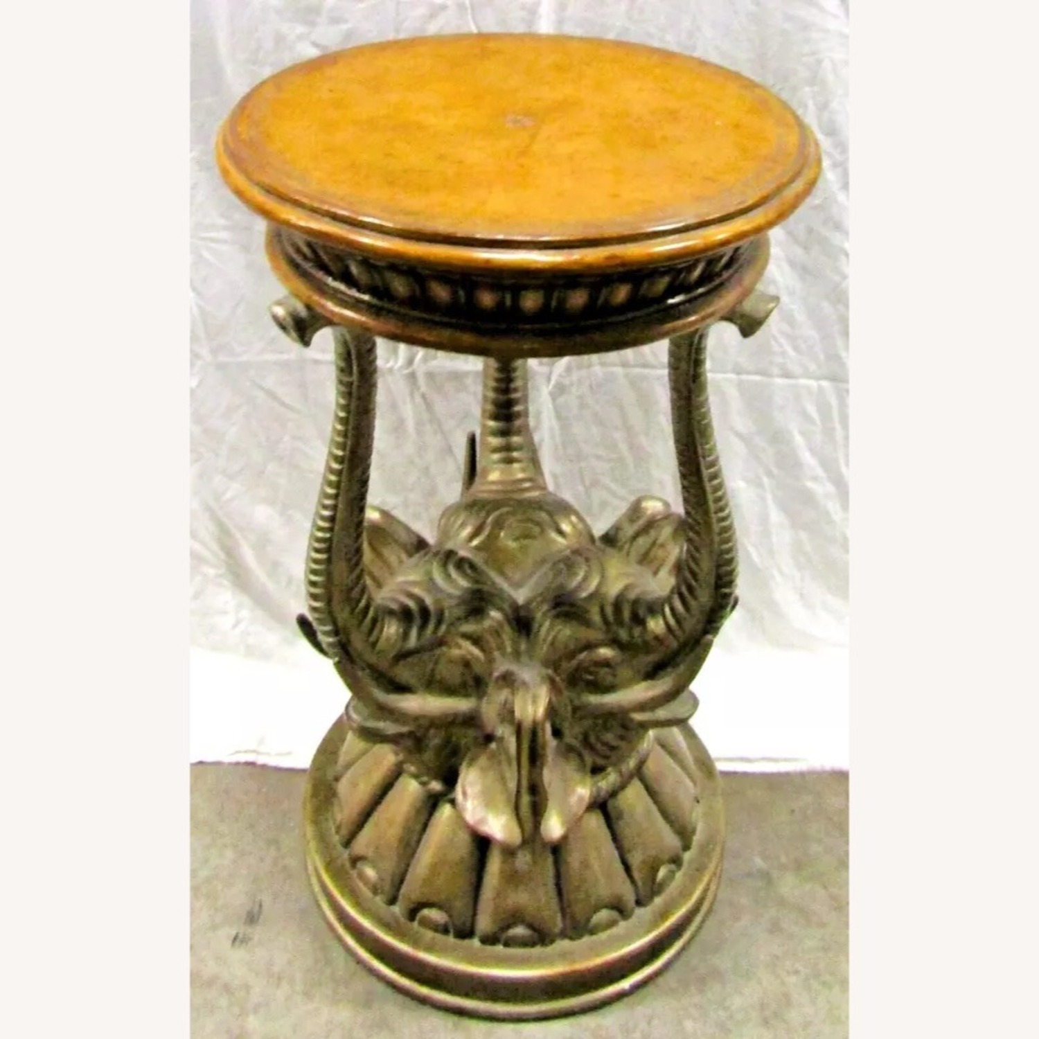 Maitland-Smith Three Elephant Heads Side Table - image-1