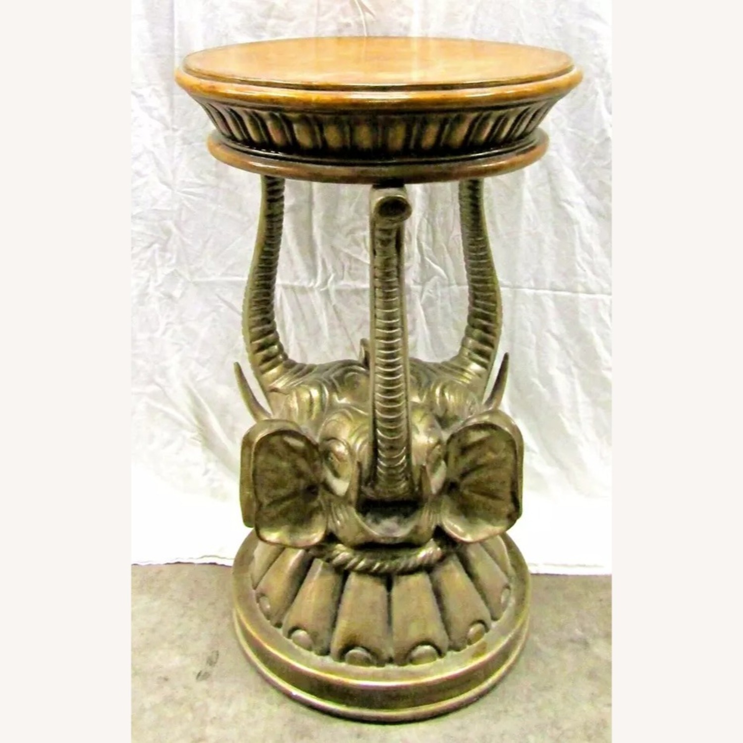 Maitland-Smith Three Elephant Heads Side Table - image-3