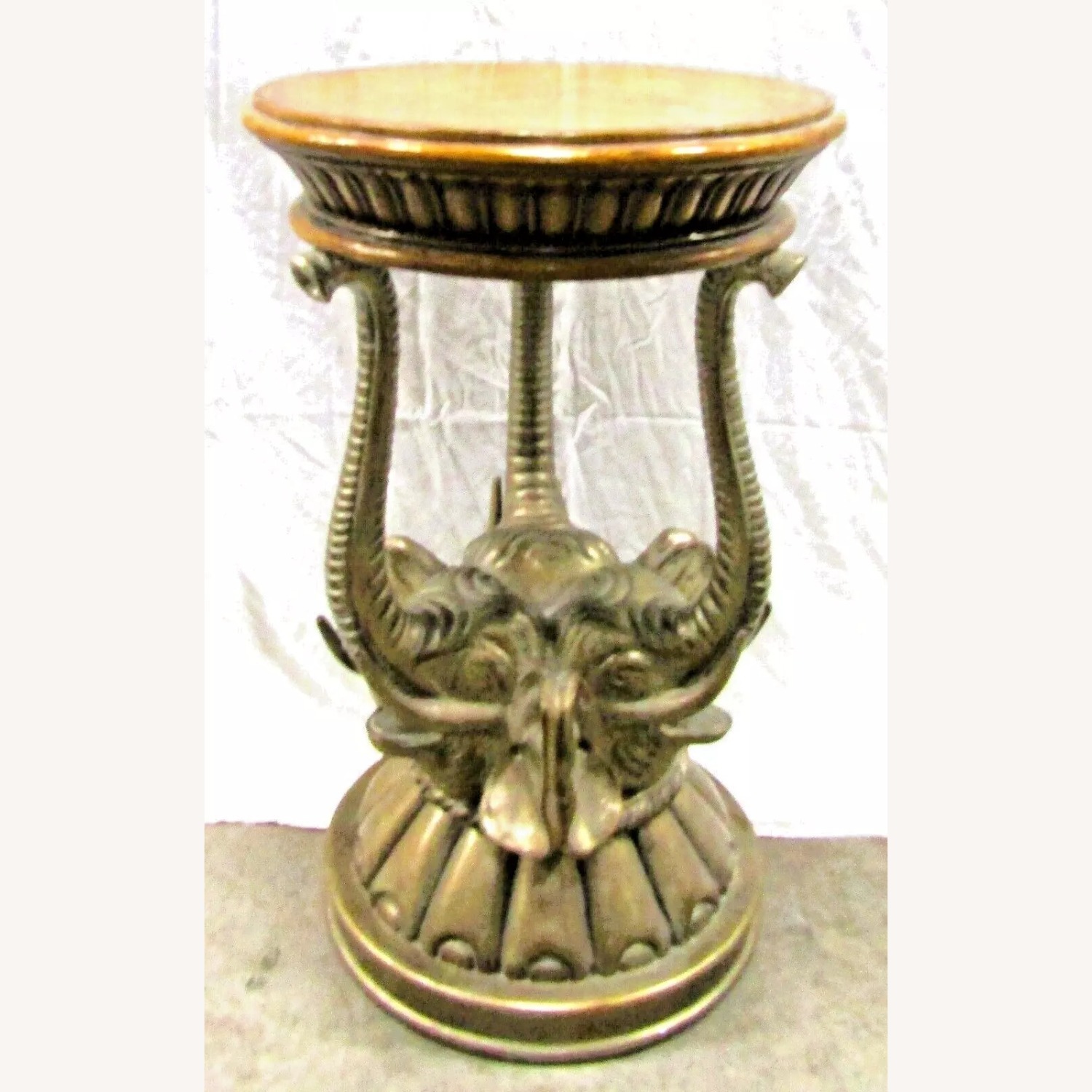 Maitland-Smith Three Elephant Heads Side Table - image-2