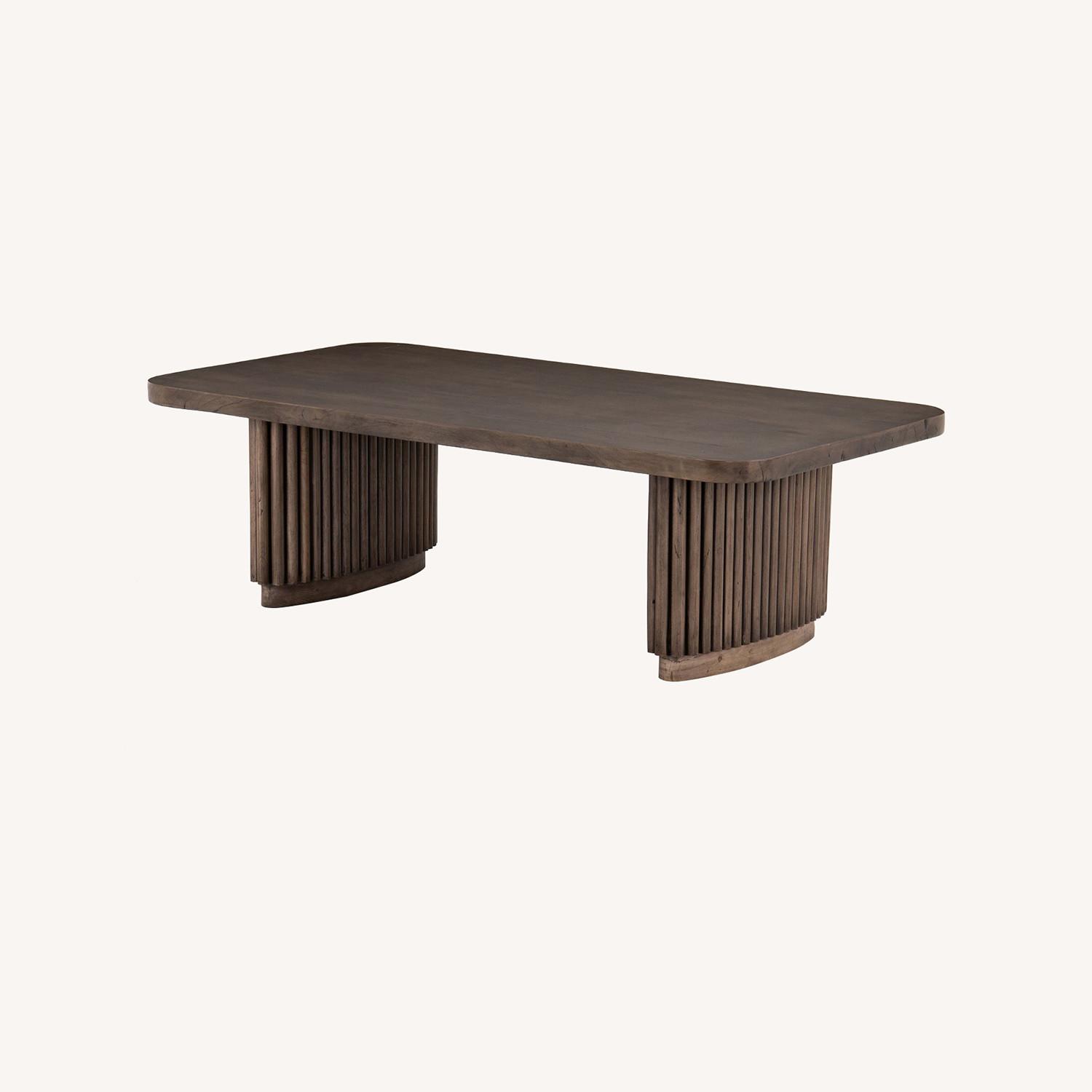 West Elm Ridged Base Coffee Table - image-0