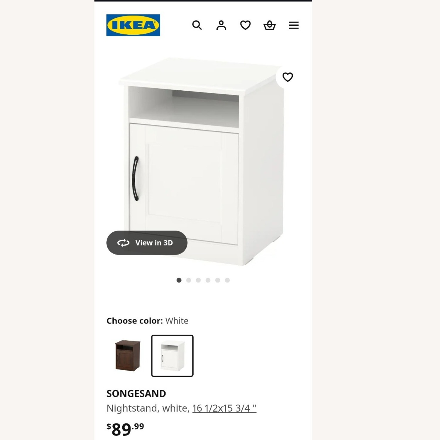 IKEA SONGESAND Nightstand  - image-1