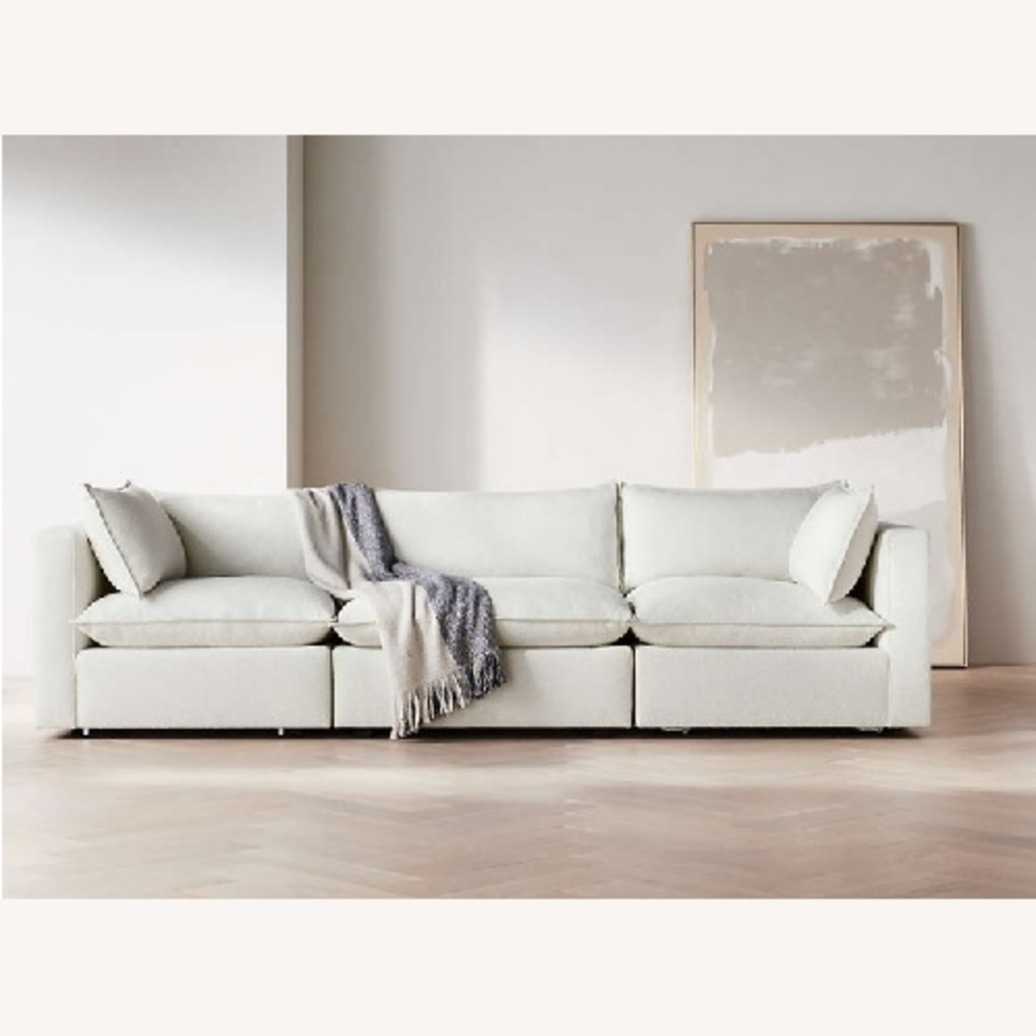 Crate & Barrel Lotus White Modular Sectional - image-4
