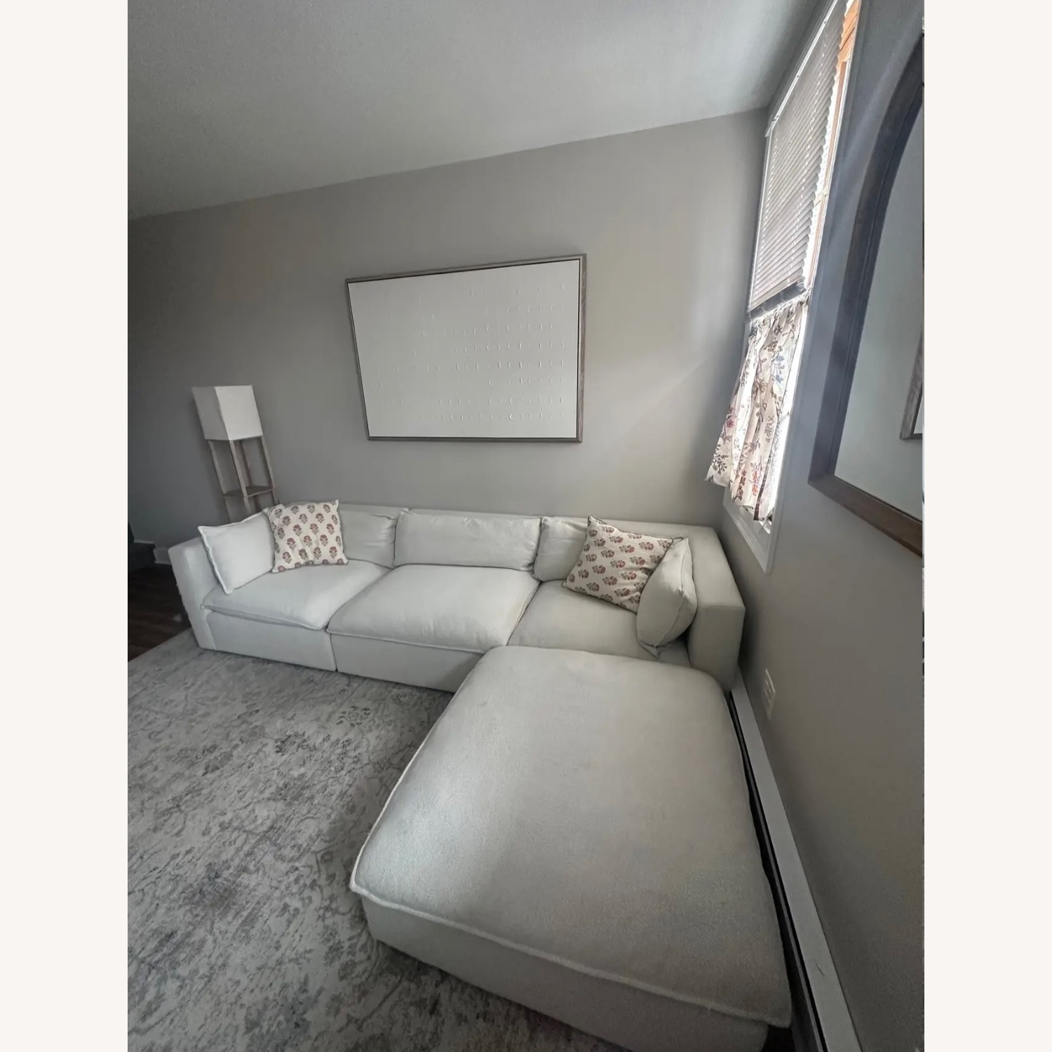 Crate & Barrel Lotus White Modular Sectional - image-1