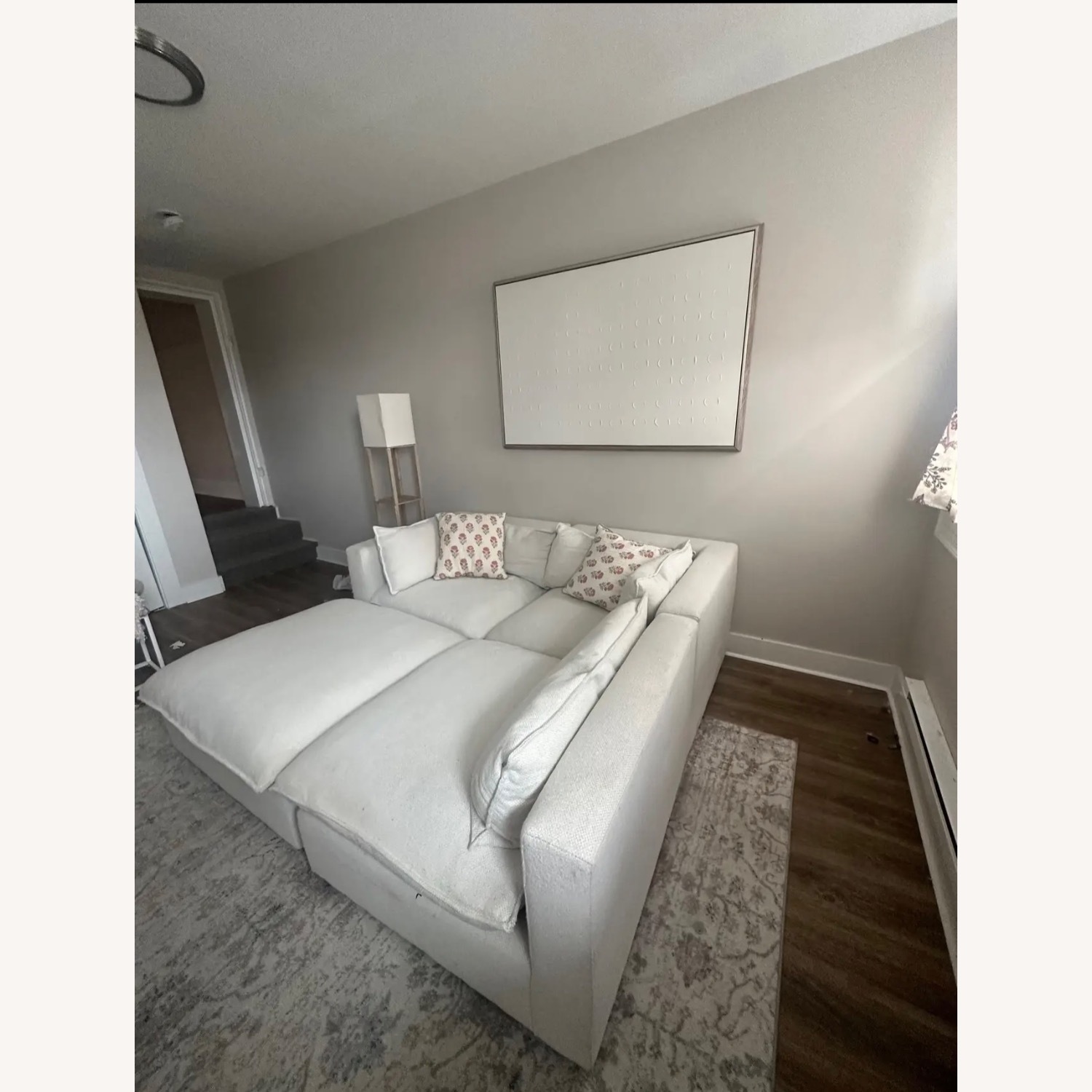 Crate & Barrel Lotus White Modular Sectional - image-3