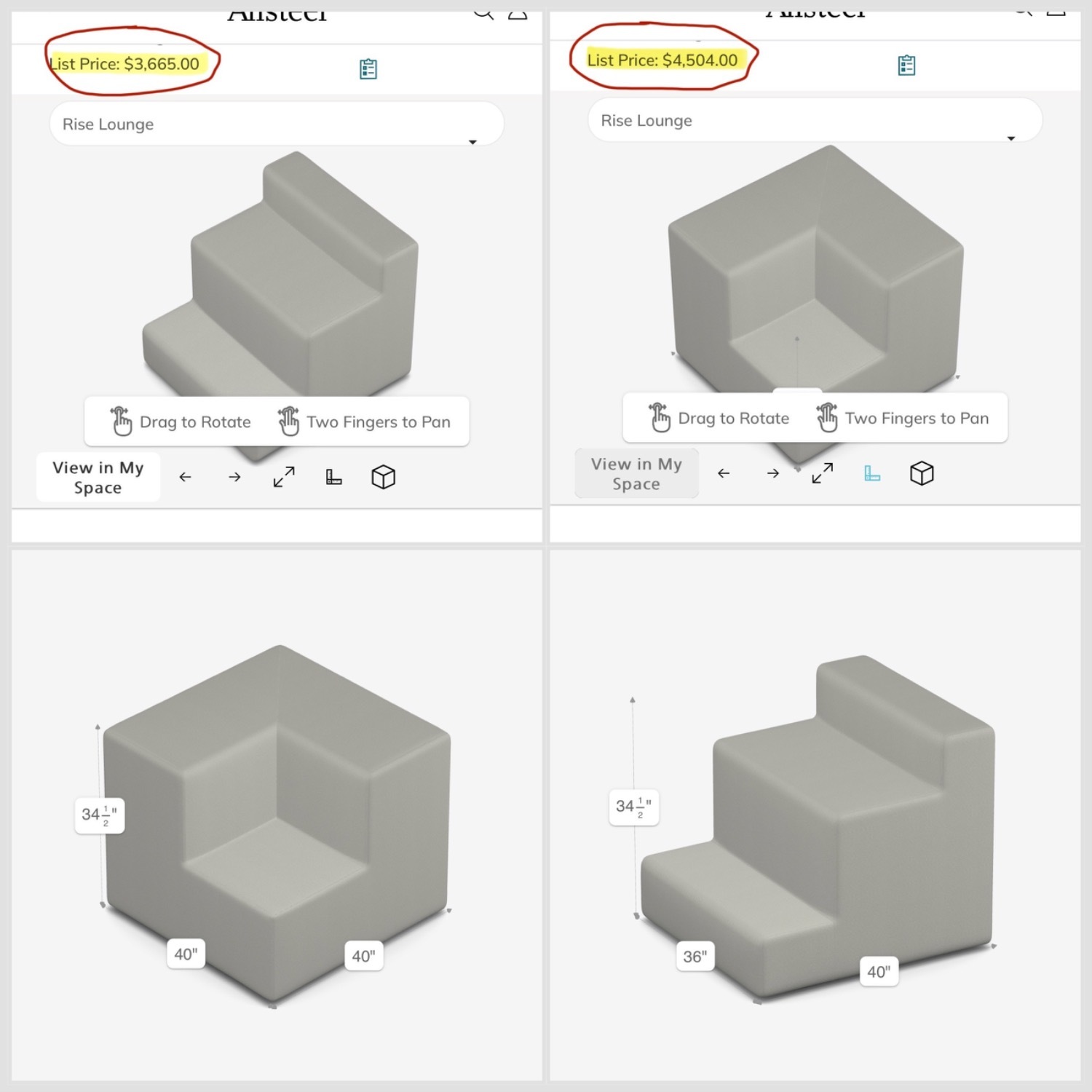 Allsteel Modular Lounge Seating 3 pieces - image-4