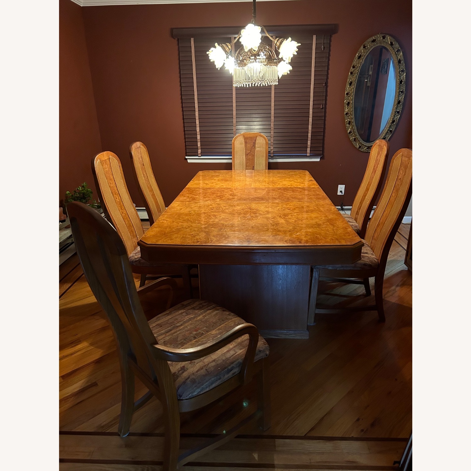 Burl Wood Dining Table - image-2