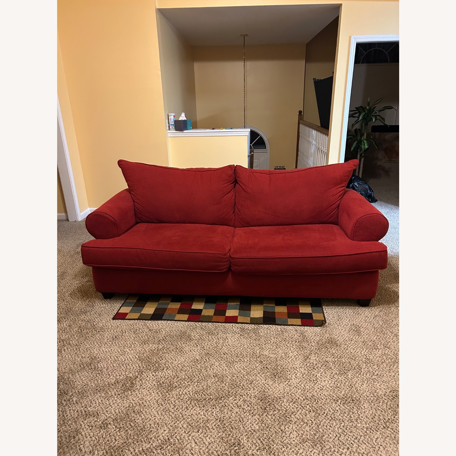 Burgundy 3-Piece Pull Out Couch  - image-2