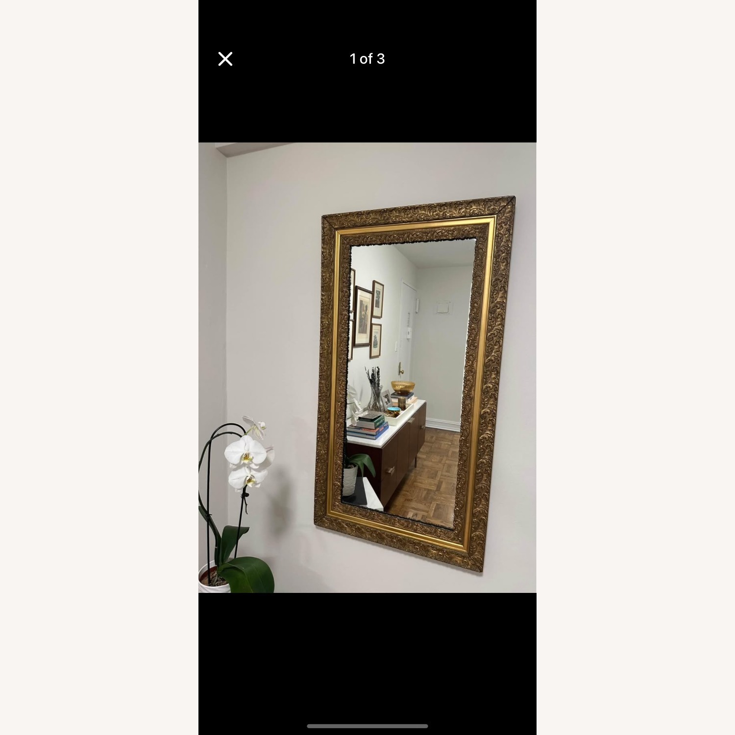 Antique Golden Wall Mirror - image-1