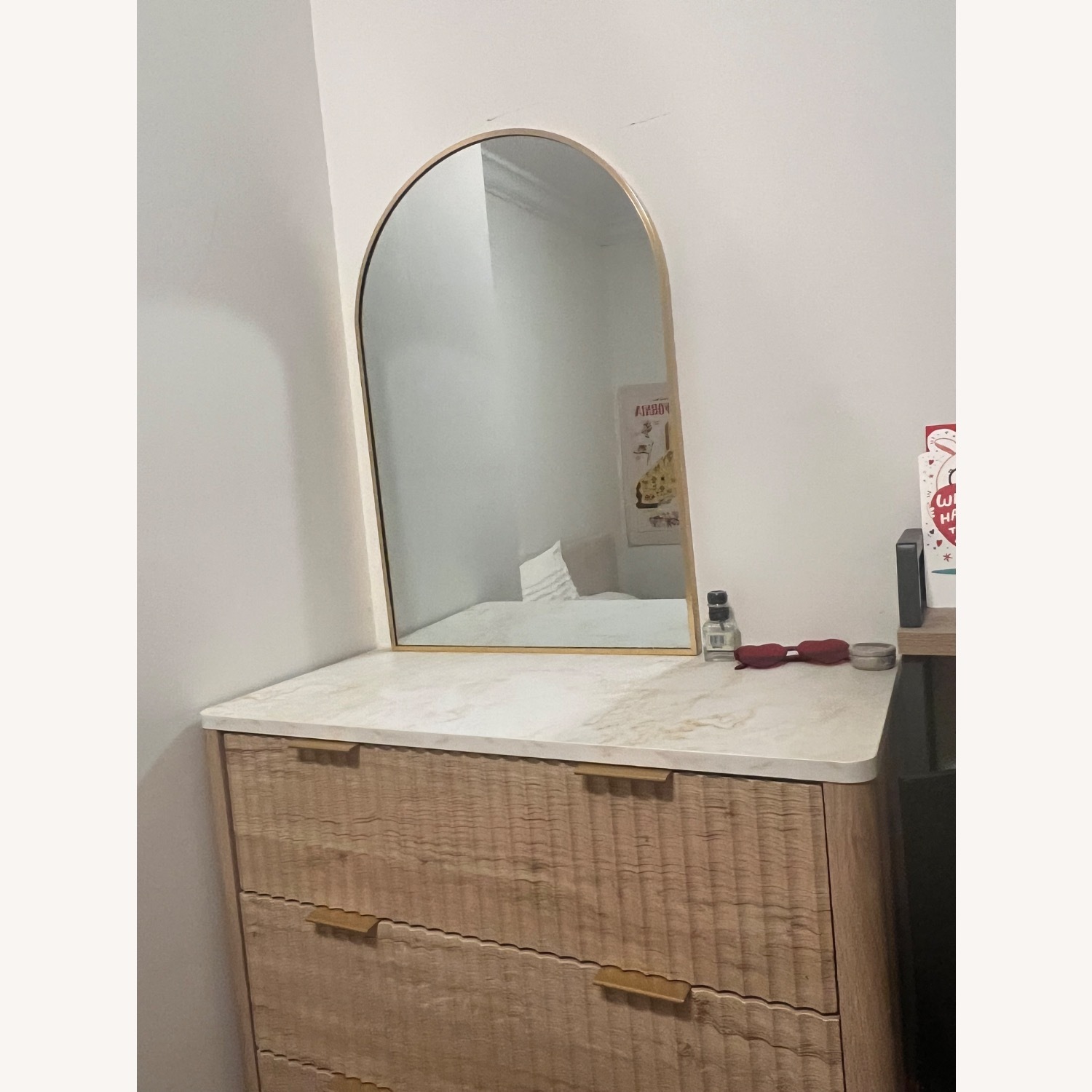 Wood Dresser with Marble Top - image-1
