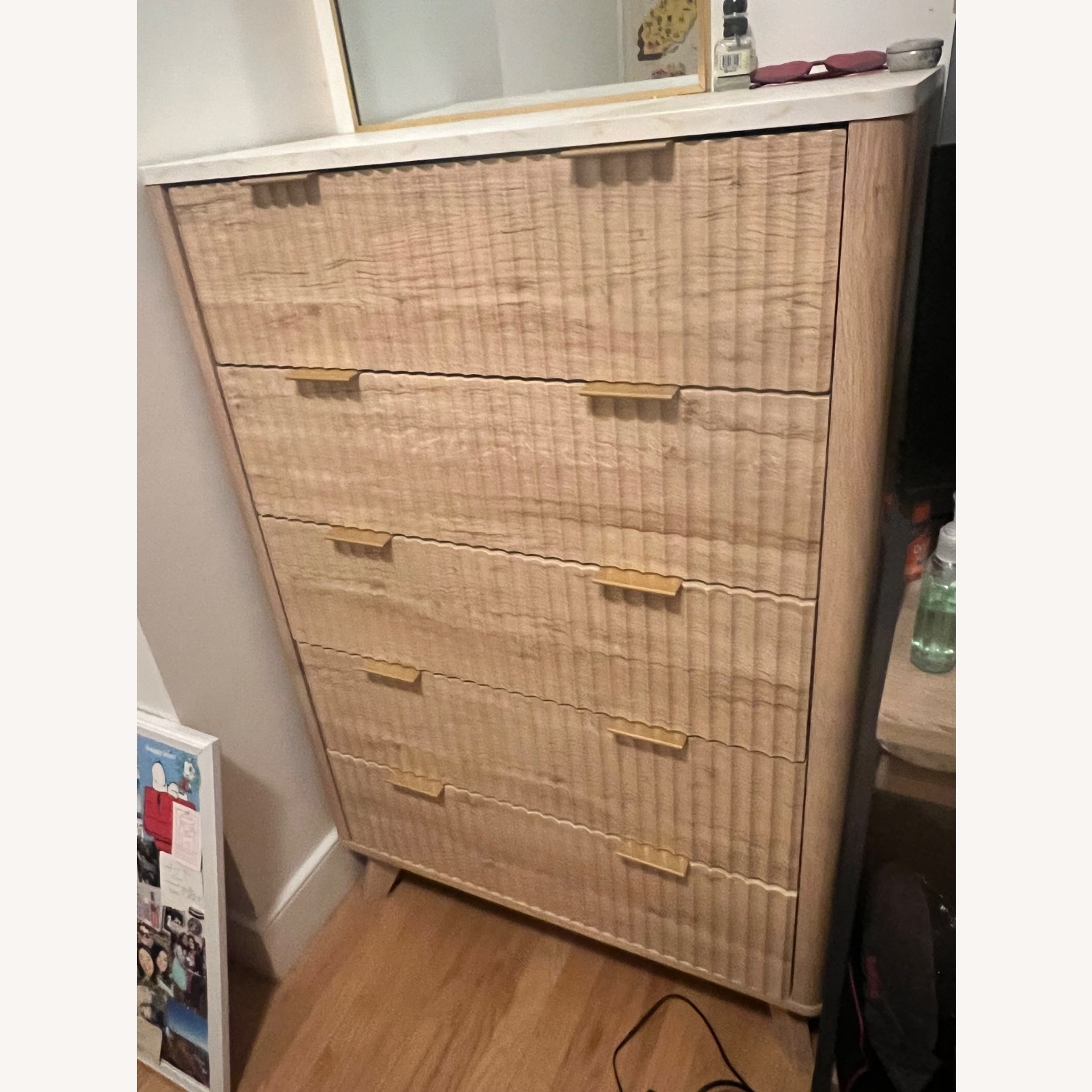 Wood Dresser with Marble Top - image-2