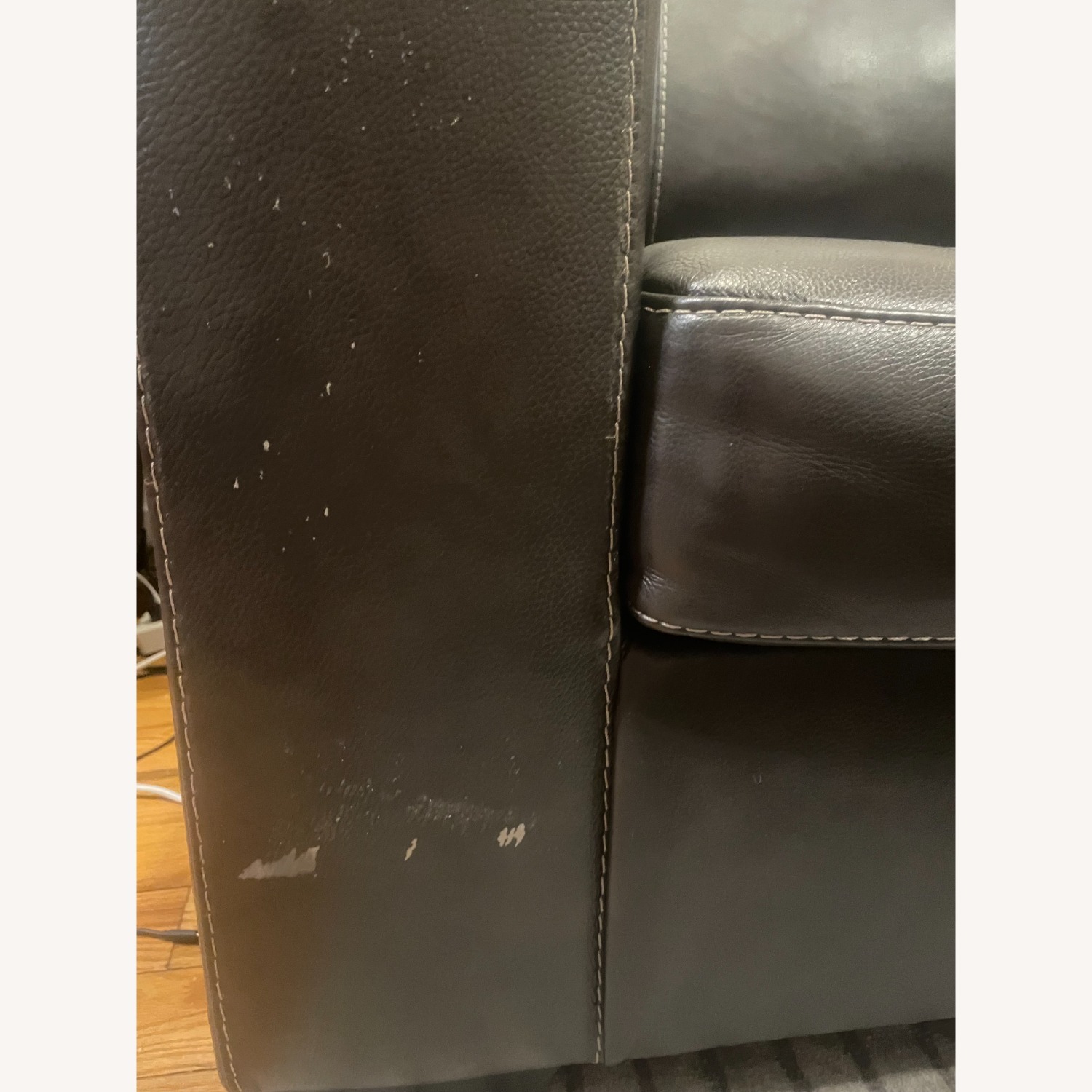 Morelos Gray Leather Queen Size Sofa - image-5