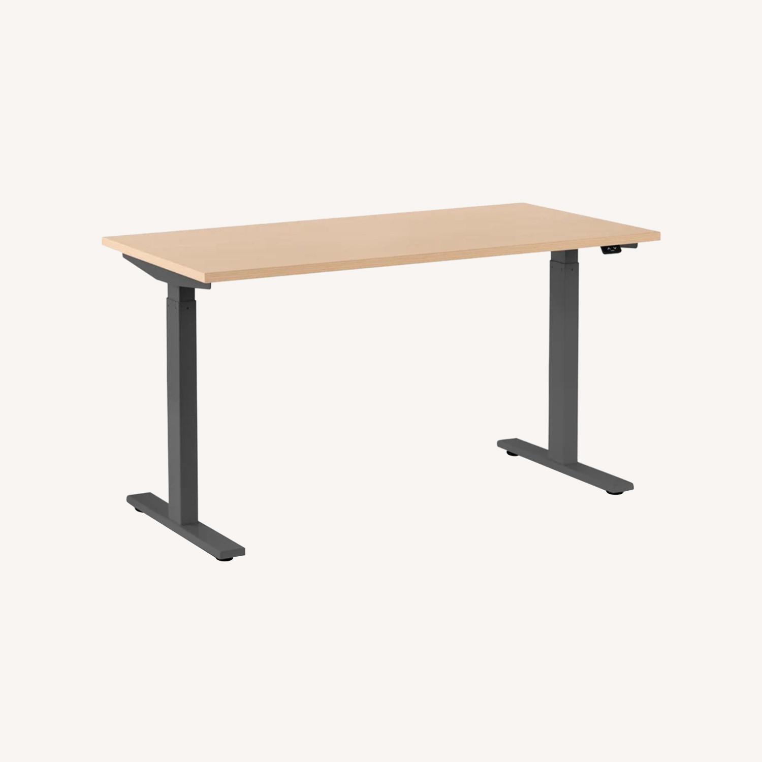 Poppin Series L 2S Electric Adjustable Height Desk - image-0