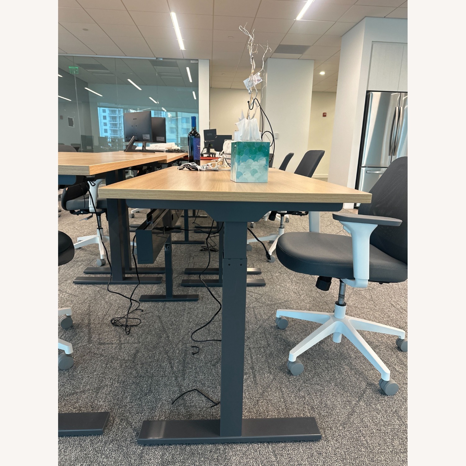 Poppin Series L 2S Electric Adjustable Height Desk - image-3