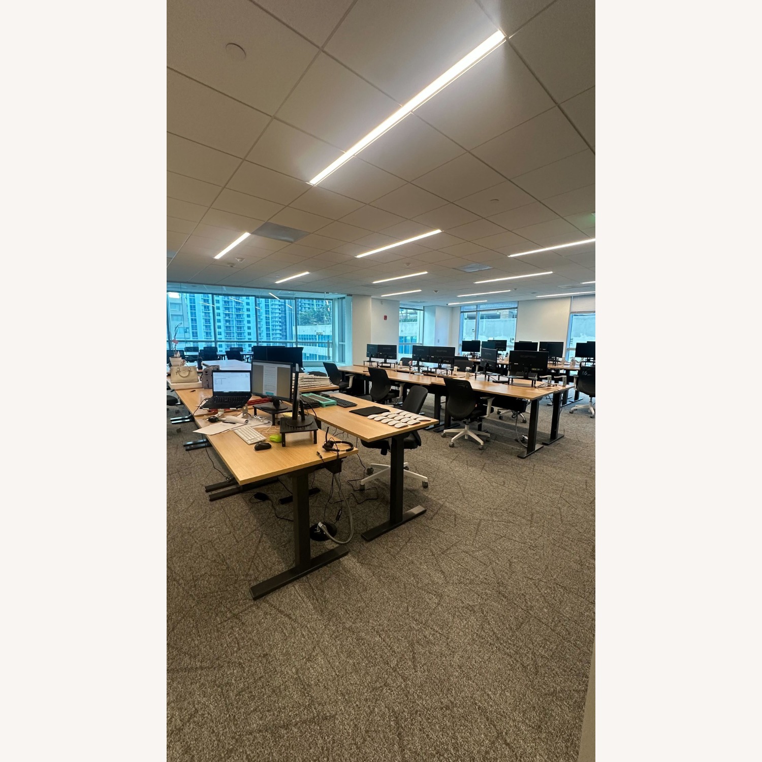 Poppin Series L 2S Electric Adjustable Height Desk - image-2