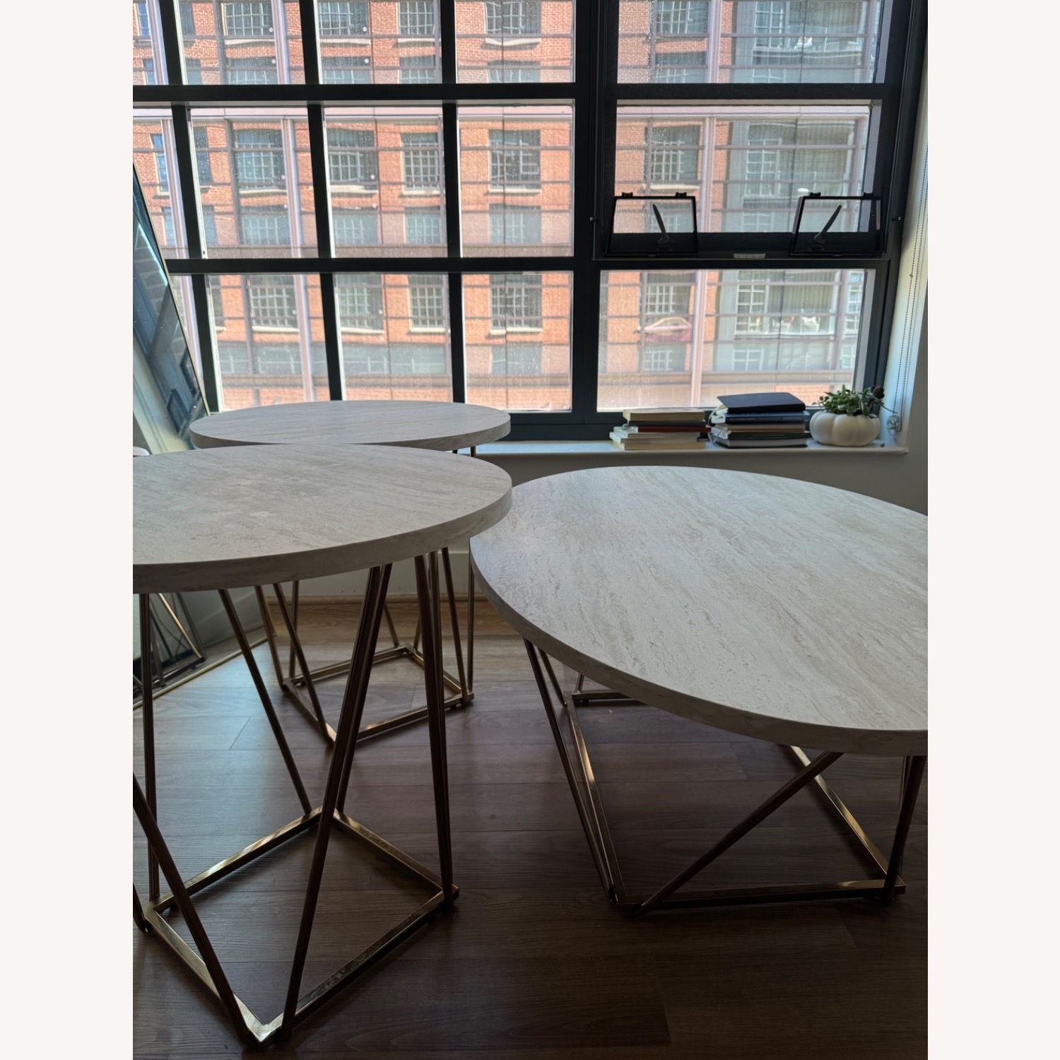 Ashley Marble Coffee Table Set of 3 - image-3