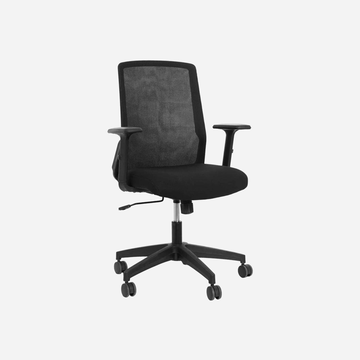 Poppin Nomad Height Adjustable Black Office Chair - image-6