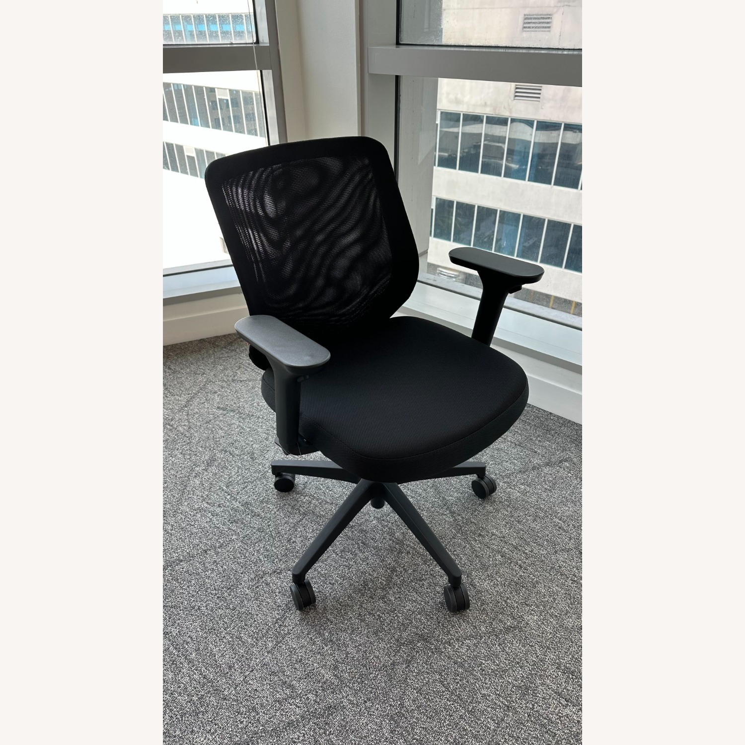 Poppin Nomad Height Adjustable Black Office Chair - image-1