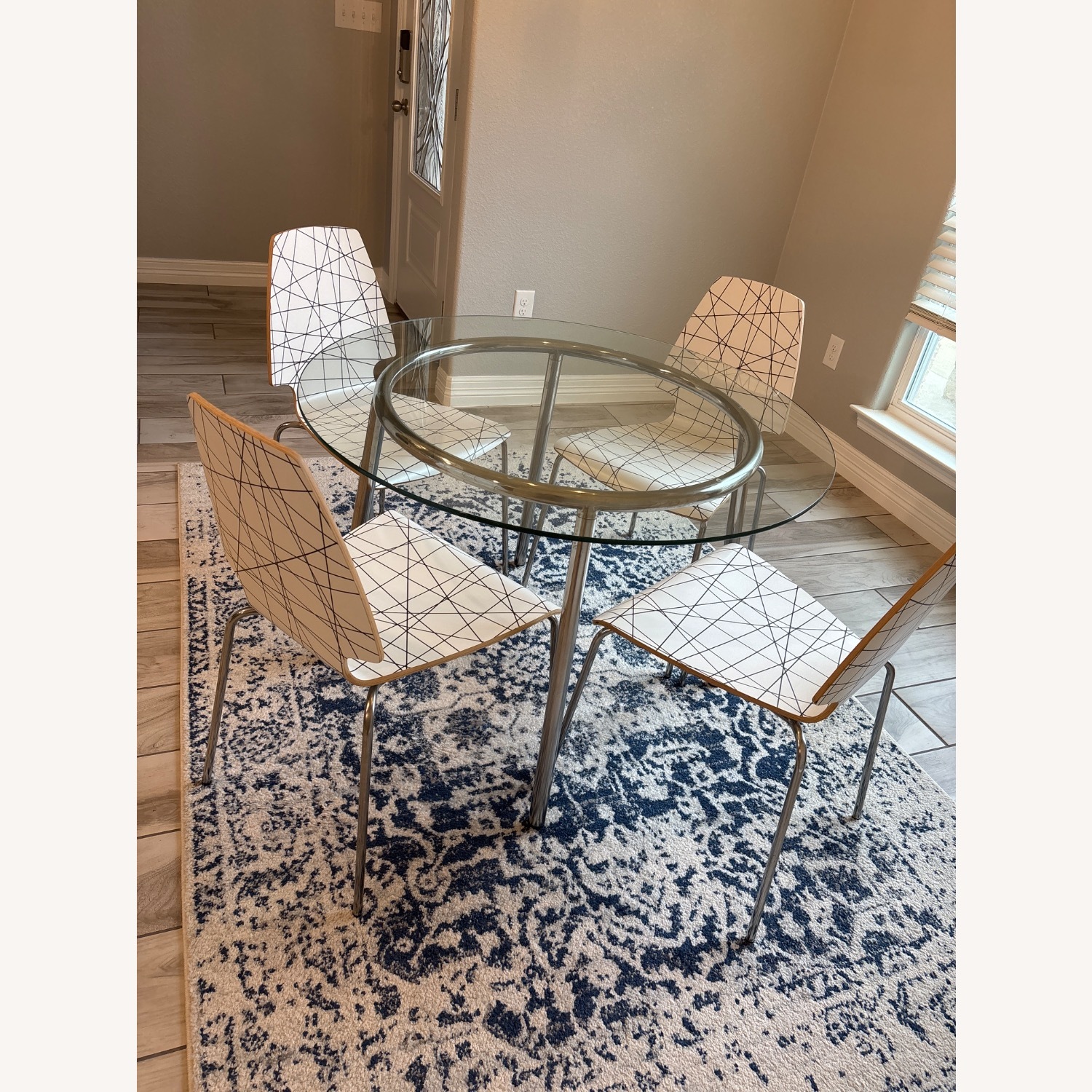 IKEA Glass Top Table and Vilmar Chairs Set - AptDeco