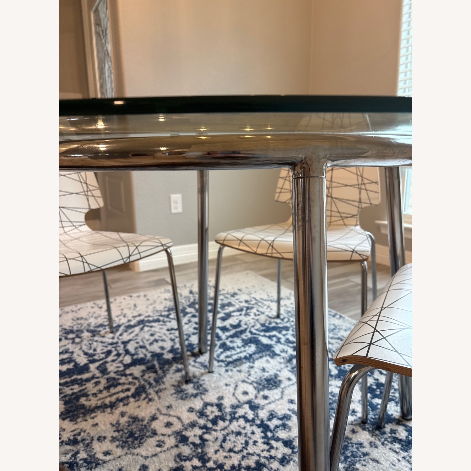 IKEA Glass Top Table and Vilmar Chairs Set - AptDeco