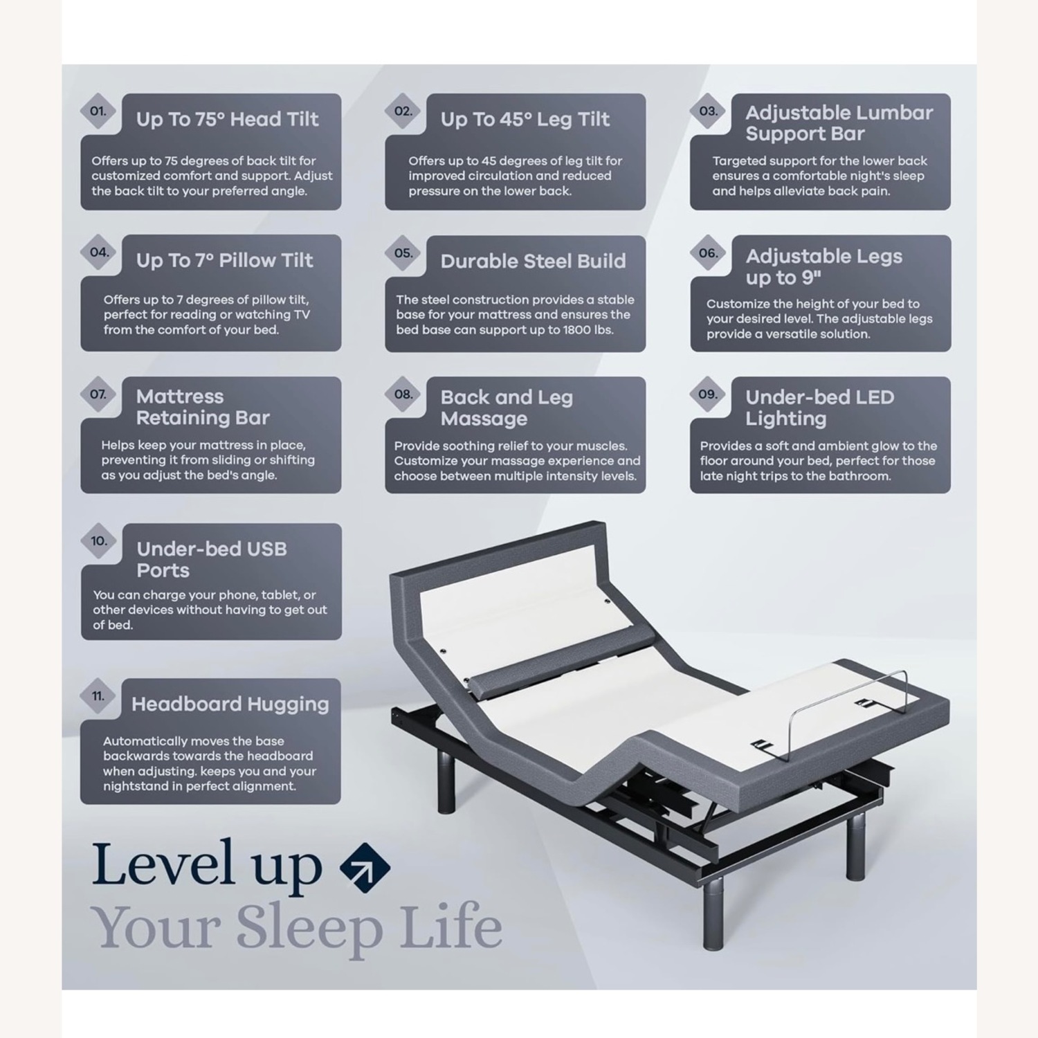 Sven & Son Platinum Adjustable Bed Base Frame - image-3