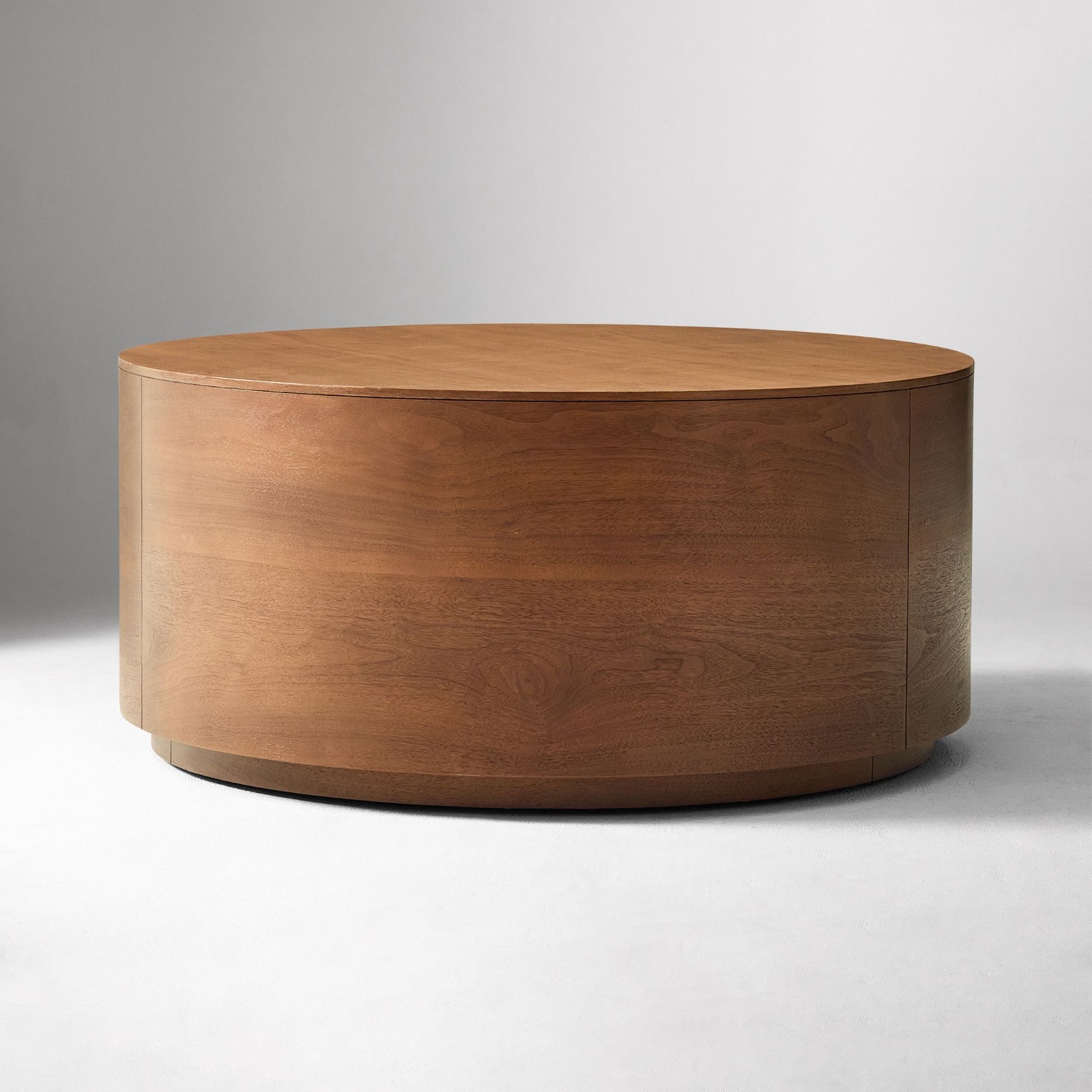 West Elm Volume Round Drum Coffee Table - Wood - image-0
