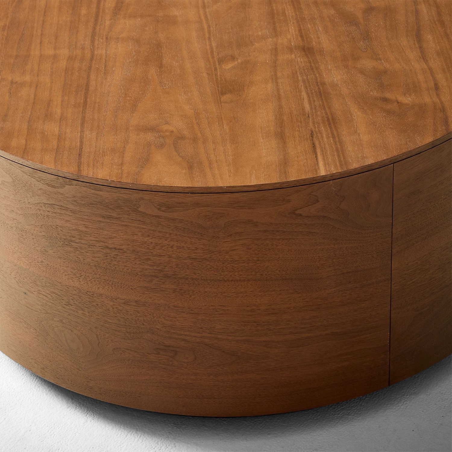 West Elm Volume Round Drum Coffee Table - Wood - image-2