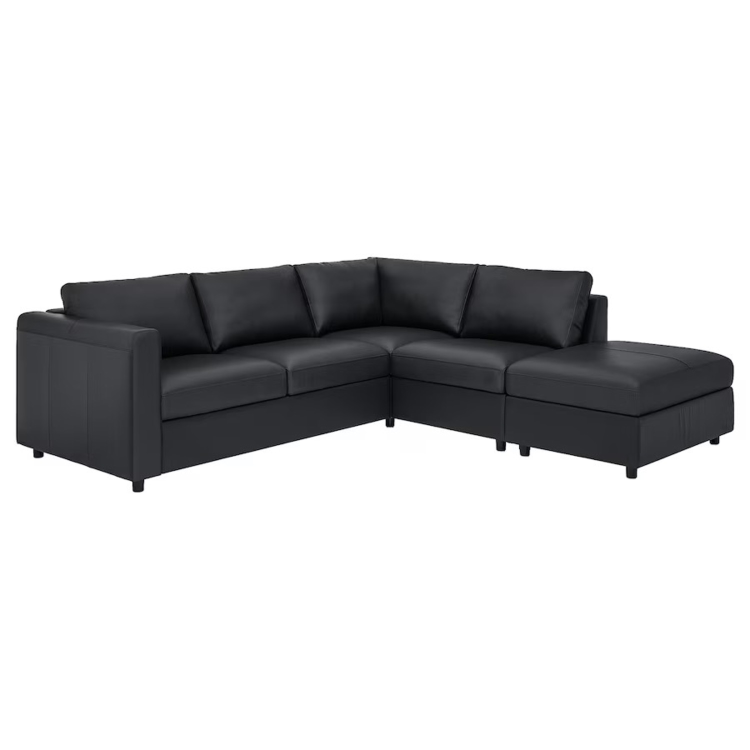 IKEA FINNALA Black Sectional Sofa - image-1