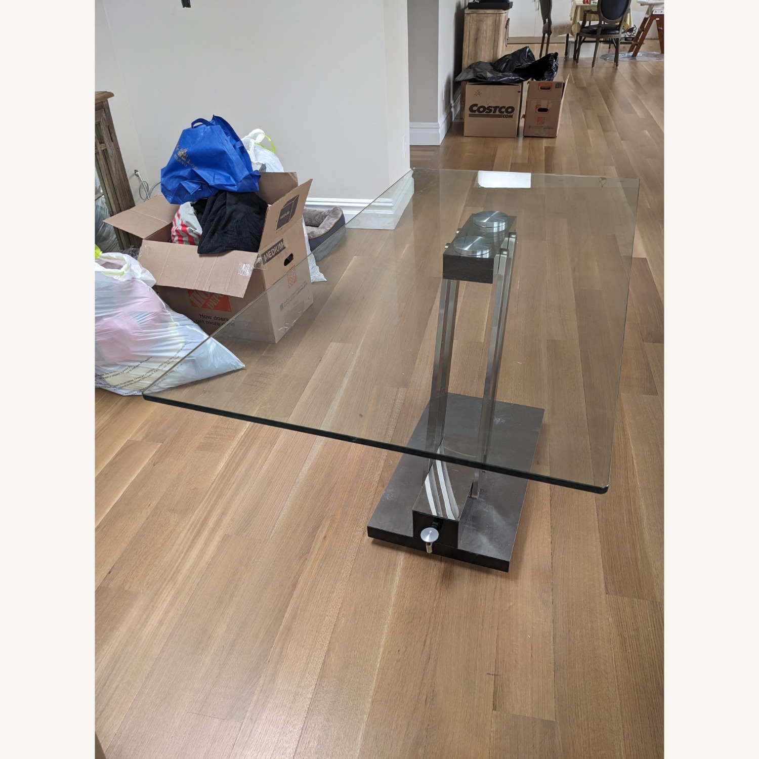 Adjustable Height Glass Coffee Table - image-1